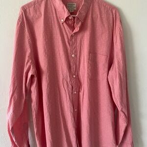 J. Crew Men's Casual Pink Button-Down Shirt